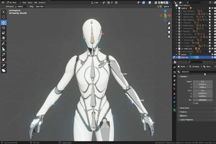 Blender software for Animation and Rendering
